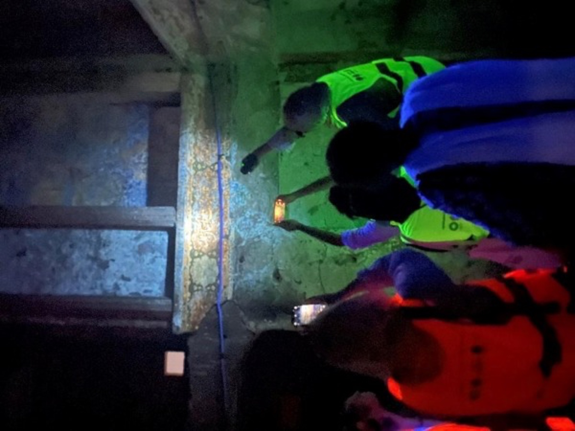 Field demonstration at Kala Burj, Lahore Fort: capturing and interpreting infrared images of wall paintings.